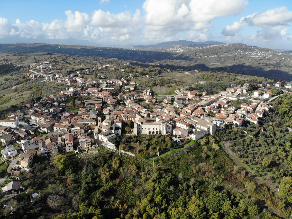 Aerial photo of Lapio, Avellino, Campania, Italy